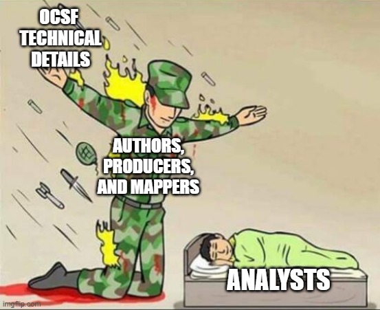 OCSF shielding from analysts meme