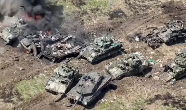 tanks on the battlefield