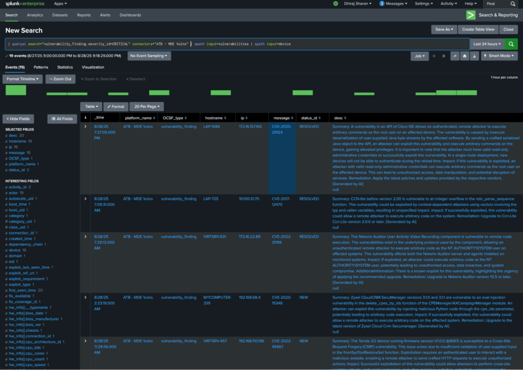 query splunk search