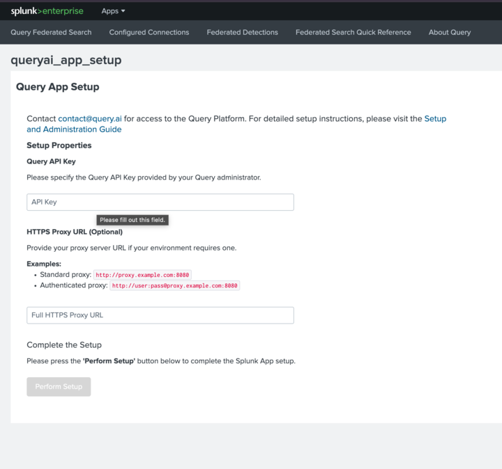 splunk snowflake query setup